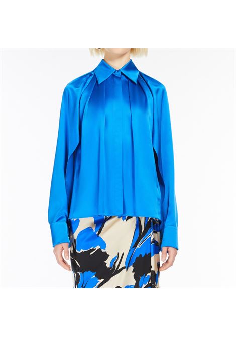 Blue salice silk shirt Maxmara Pinoforte - women MAXMARA PIANOFORTE | 2511111014600037